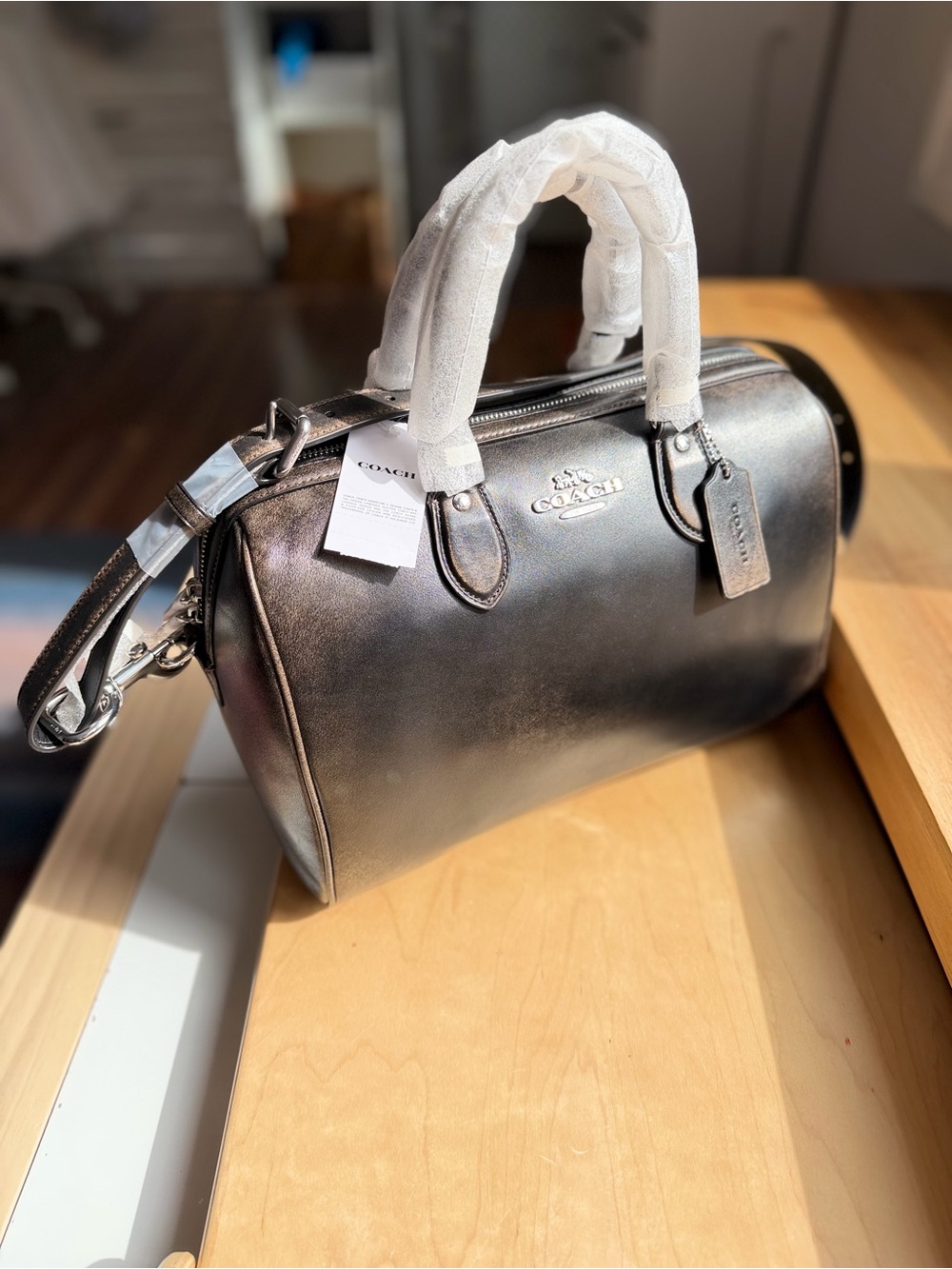 Coach Rowan Large Satchel Bag In Loved Leather